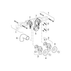 Geberit Mepla Anschlusswinkel 90 Grad vormontiert, zweifach d 20mm, AD 15,3cm, DN 15... GEBERIT-602780005 4025416700197 (Abb. 1)
