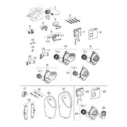 Geberit GIS Element für Urinal, 114-132cm, universell, für verdeckte Urinalsteuerung... GEBERIT-461689001 4025416801832 (Abb. 1)