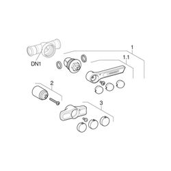 Geberit Mapress Edelstahl Kugelhahn mit Betätigungshebel Außendurchmesser 15mm, 10 bar... GEBERIT-94952 4025410541796 (Abb. 1)