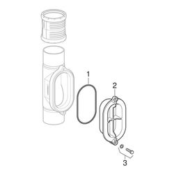 Geberit Silent-Pro Reinigungsstück 90 Grad mit ovaler Serviceöffnung Außendurchmesse... GEBERIT-393503141 4025416466208 (Abb. 1)