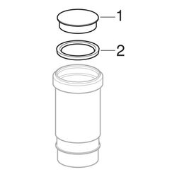 Geberit PE Langmuffe mit Doppelbund Außendurchmesser 160mm... GEBERIT-369700161 4025416035015 (Abb. 1)