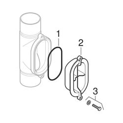 Geberit PE Reinigungsstück 90 Grad mit ovaler Serviceöffnung Außendurchmesser 200mm... GEBERIT-370454161 4025416035596 (Abb. 1)
