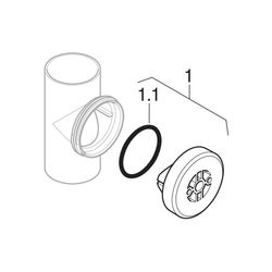 Geberit PE Reinigungsstück 90 Grad mit runder Serviceöffnung Außendurchmesser 90mm... GEBERIT-366451161 4025416029274 (Abb. 1)
