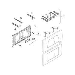 Geberit Twinline 30 Drückerplatte mit 2-Mengen-Spülung, Weiß, Hochglanz verchromt... GEBERIT-115899KJ1 4025416297413 (Abb. 1)