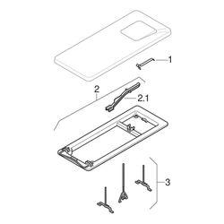 Geberit Topline Drückerplatte für Spül-Stopp-Spülung, Weiß... GEBERIT-115394111 4025416005384 (Abb. 1)