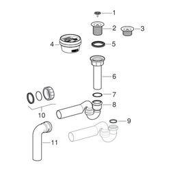 Geberit Duschwannenablauf mit Ablaufsieb Außendurchmesser 56mm, Hochglanz verchromt... GEBERIT-150032211 4025416013266 (Abb. 1)