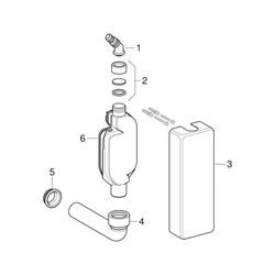 Geberit Aufputz-Geruchsverschluss für Geräte, mit Abdeckung Außendurchmesser 40mm, A... GEBERIT-152768111 4025416021711 (Abb. 1)
