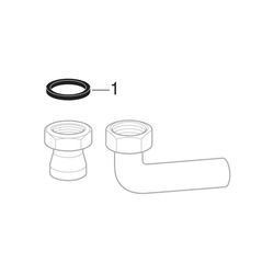 Geberit Anschlussstutzen mit Überwurfmutter, d 50mm, DN 50, G 1 1/2", H3,3cm, Schwar... GEBERIT-152180161 4025416017929 (Abb. 1)