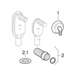 Geberit Unterputz-Geruchsverschluss für Geräte, mit einem Anschluss Außendurchmesser... GEBERIT-152235111 4025416751595 (Abb. 1)