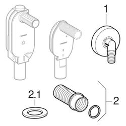 Geberit Unterputz-Geruchsverschluss für Geräte, mit einem Anschluss Außendurchmesser... GEBERIT-152235111 4025416751595 (Abb. 1)