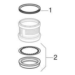 Geberit Silent-PP Übergangsmuffe auf Geberit Silent db20 Außendurchmesser 50mm... GEBERIT-390296141 4025416728610 (Abb. 1)