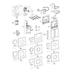 Geberit Mambo Abdeckplatte Urinalsteuerung mit elektronischer Spülauslösung, Netz, g... GEBERIT-116023FW1 4025416940531 (Abb. 1)