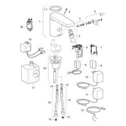 Geberit Typ 186 Waschtischarmatur Generatorbetrieb, Hochglanz verchromt, mit Unterti... GEBERIT-116366211 4025416149446 (Abb. 1)