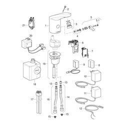 Geberit Typ 185 Waschtischarmatur Generatorbetrieb, Hochglanz verchromt, ohne Mische... GEBERIT-116335211 4025416149392 (Abb. 1)