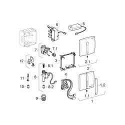 Geberit Urinalsteuerung mit elektron. Spülauslösung, Netzbetrieb, Abdeckplatte aus Z... GEBERIT-115802115 4025416190639 (Abb. 1)