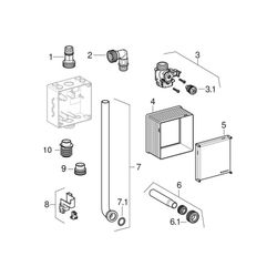 Geberit DuofixBasic Element für Urinal, 130cm universell, für Basic Urinalsteuerung,... GEBERIT-458603006 4064746032905 (Abb. 1)