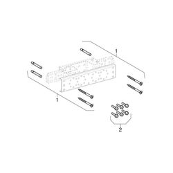 Geberit Montageplatte gerade, zweifach, Anschlussdistanz 7,3 cm oder 15,3 cm 1,0215,... GEBERIT-601737001 4025416041849 (Abb. 1)