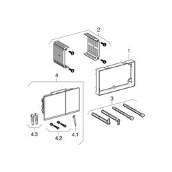 Geberit Omega 60 Drückerplatte, 2-Mengen-Spülung, Square, flächenbündig Weiß, verspi... GEBERIT-115081SI1 4025416301349 (Abb. 1)