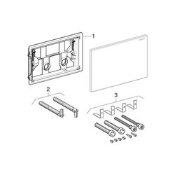 Geberit Omega Abdeckplatte Sonderanfertigung... GEBERIT-115082001 4025416314042 (Abb. 1)