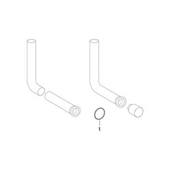 Geberit Set Spülbogen 90 Grad ausziehbar, mit Aussparungsschalen, Schutzstopfen Auße... GEBERIT-119611161 4025416008408 (Abb. 1)