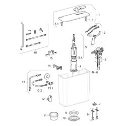 Geberit Aufputz 128 Aufputzspülkasten Spül-Stopp-Spülung, Wasseranschluss seitlich o... GEBERIT-128000115 4025416204978 (Abb. 1)