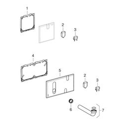 Geberit Abdeckplatte für Waschtischarmaturen mit UP-Funktionsbox, Alpinweiß... GEBERIT-116425111 4025416836520 (Abb. 1)