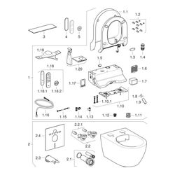 Geberit AquaClean Tuma Comfort Dusch-WC-Komplettanlage, Wand-WC, Weiß/Glas... GEBERIT-146290SI1 4025416219446 (Abb. 1)