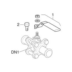 Geberit Mapress Edelstahl Kugelhahn mit Betätigungshebel, geflanscht Außendurchmesser 22... GEBERIT-92102 4024723921028 (Abb. 1)
