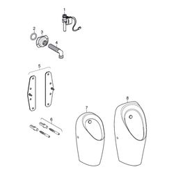 Geberit Renovierungsset für Urinalsteuerung elektronisch, Abdeckplatte 13x13cm, für ... GEBERIT-115911001 4025416695707 (Abb. 1)