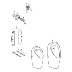 Geberit Renovierungsset für Urinalsteuerung pneumatisch, Drückerplatte 13x13cm, für ... GEBERIT-115912001 4025416695714 (Abb. 1)