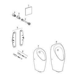 Geberit Renovierungsset für Urinalsteuerung, Abdeckplatte, Drückerplatte 13x13cm, Ro... GEBERIT-115913001 4025416200048 (Abb. 1)