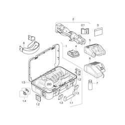 Geberit ACO 203XLplus Pressgerät Typ 2/Typ 2XL im Koffer 230V/50-60 Hz Steckertyp CE... GEBERIT-691229P12 4025410781185 (Abb. 1)