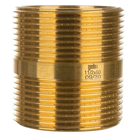 Gebo Gold Rohrdoppelnippel, GOR, 1 1/2