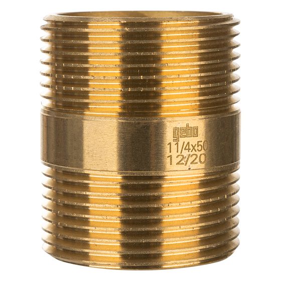 Gebo Gold Rohrdoppelnippel, GOR, 1 1/4