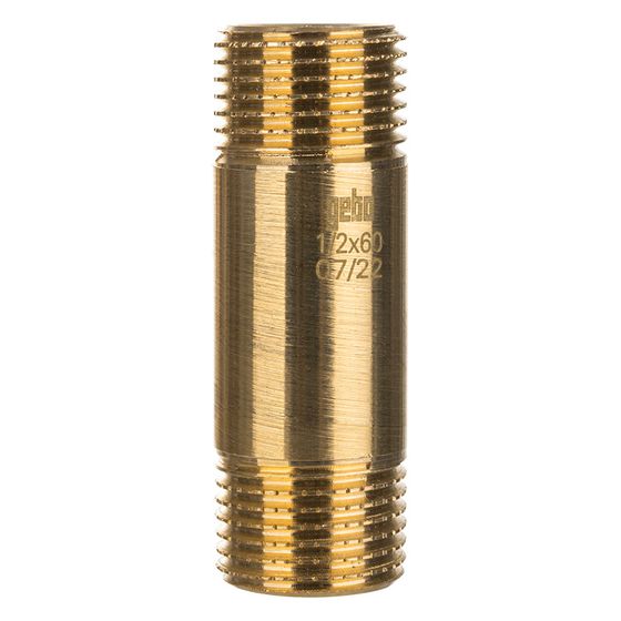 Gebo Gold Rohrdoppelnippel, GOR, 1/2