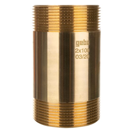 Gebo Gold Rohrdoppelnippel, GOR, 2