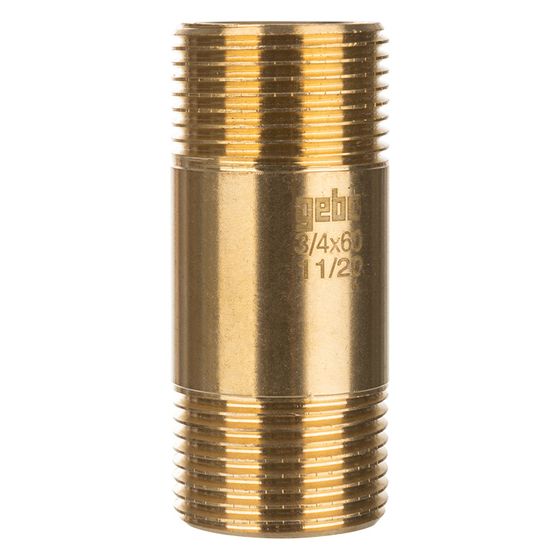 Gebo Gold Rohrdoppelnippel, GOR, 3/4