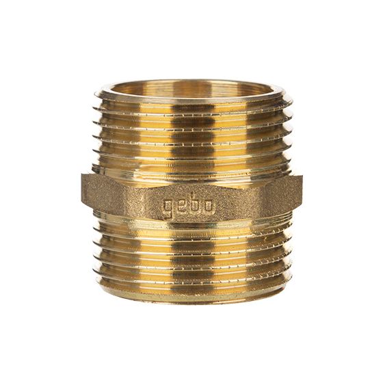 Gebo Gold Doppelnippel 6-Kant GOH 280 1/2