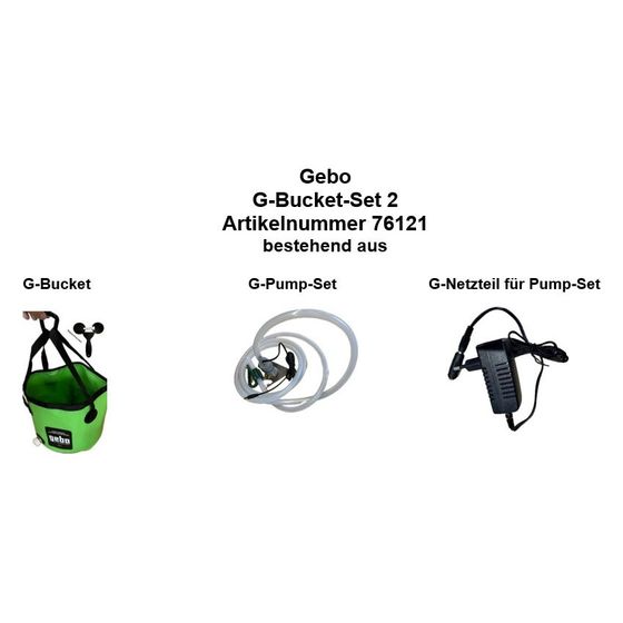 Gebo G-Bucket Auffangbehälter Set 2 mit Netzteil 20l PVC, 76121