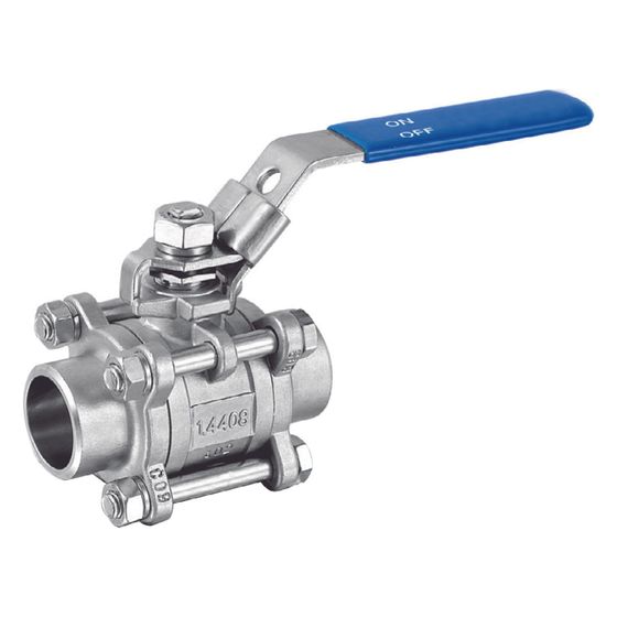 Gebo G316 Kugelhahn G3K 607 3-teilig Schweißende mit Schließlasche gerade, PN 63, 4