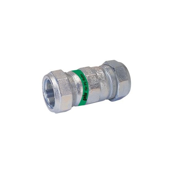 Gebo Original Temperguss-Klemmverbinder 155 Typ O, 40 x 40mm, Grau, für PE-Rohr