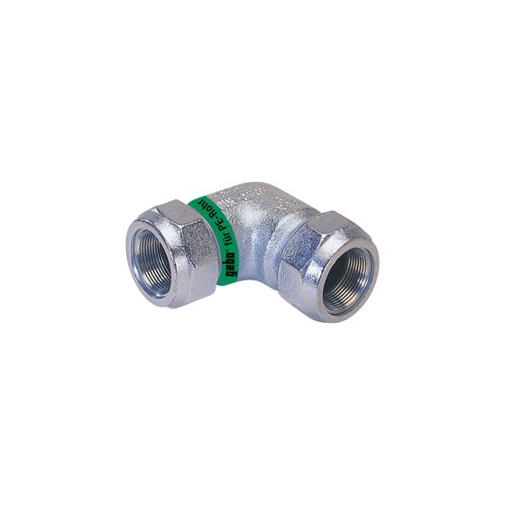Gebo Original Temperguss-Klemmverbinder 155 Typ WO, 25 x 25mm, Grau, für PE-Rohr