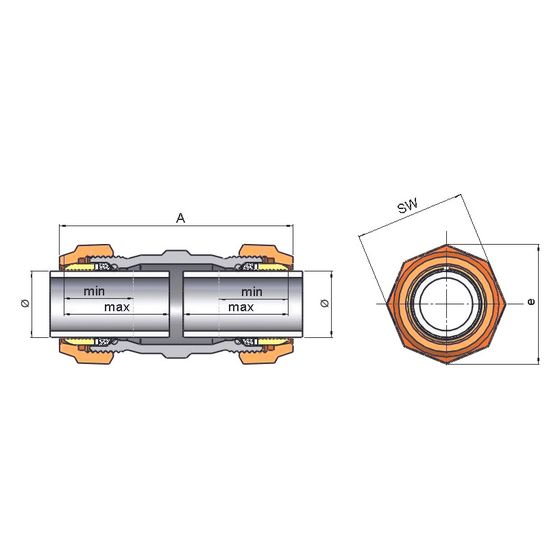 Gebo Original Temperguss-Klemmverbinder 180 Typ OT, 1 1/4