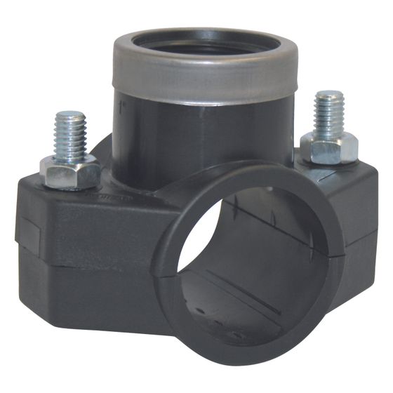 Gebo Plast Kunststoff-Anbohrsattel P14 PANBZ Schwarz, Kunststoff, 40mm x 3/4