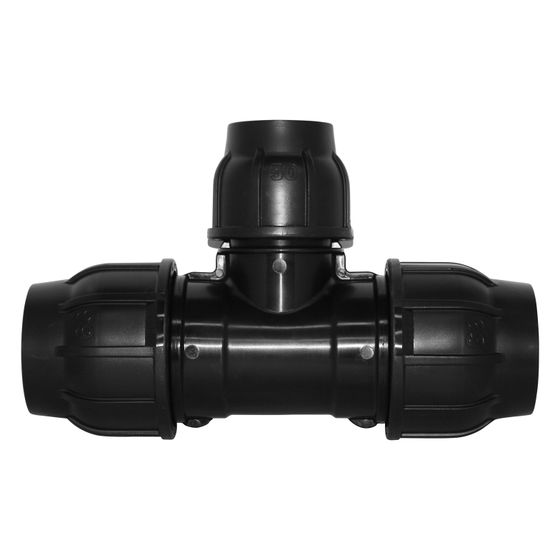 Gebo Plast Kunststoff-T-Stück P13 Typ PTR 40 x 32 x 40mm, reduziert, PP, Schwarz