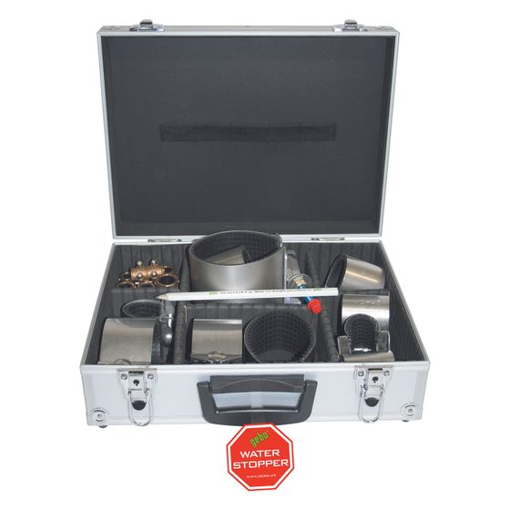 Gebo Reparaturkoffer Waterstopper 51E, 10-118mm, Edelstahl/Messing