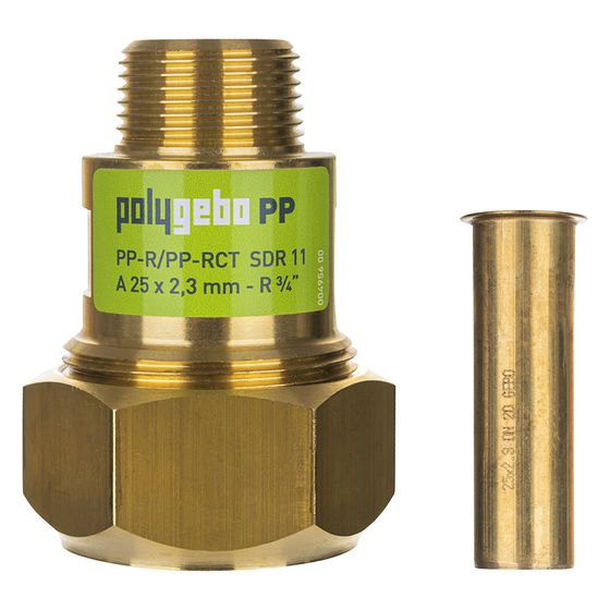 Gebo Polygebo Messingklemmverbinder 25mm, R 3/4