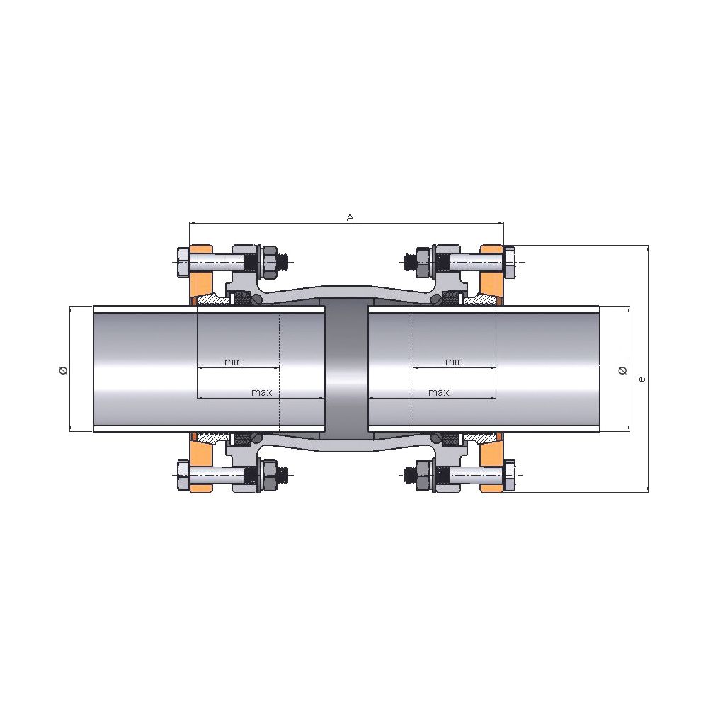 Gebo Original Temperguss-Klemmverbinder 225 Typ OFT, 2 1/2", Grau, für Stahlrohr... GEBO-01.225.02.07 4019576002017 (Abb. 2)