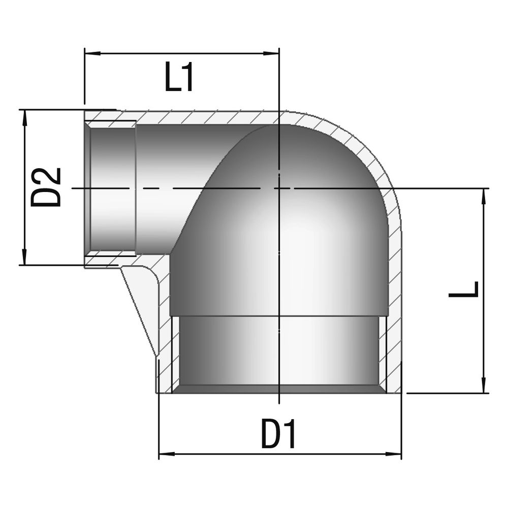 Gebo G316 Winkel 90 Grad G3F reduziert, 1 1/4" x 3/4", I/I, Edelstahl 1.4404, Grau... GEBO-6090-114034 4019576114857 (Abb. 2)