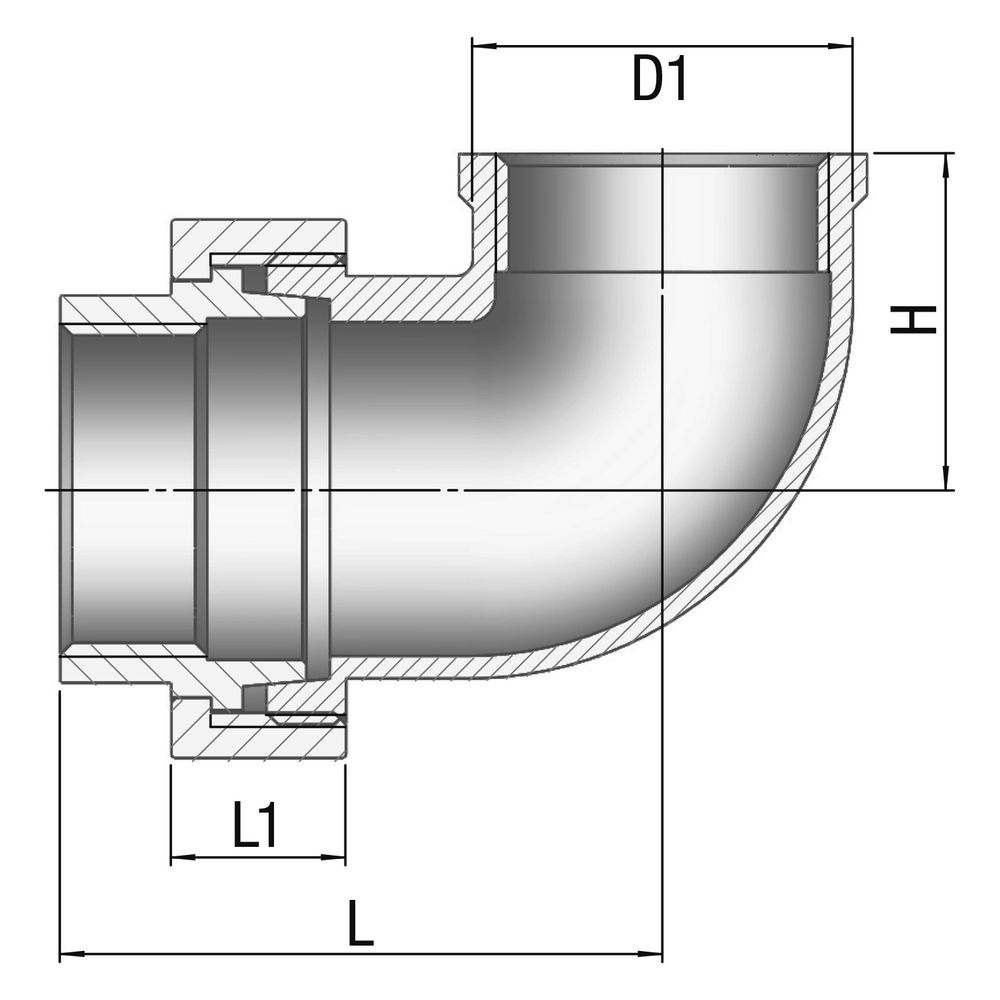 Gebo G316 Winkelverschraubung 90 Grad G3F, konisch dichtend, 1/2", I/I, Edelstahl 1.4404... GEBO-6096-012 4019576115304 (Abb. 2)